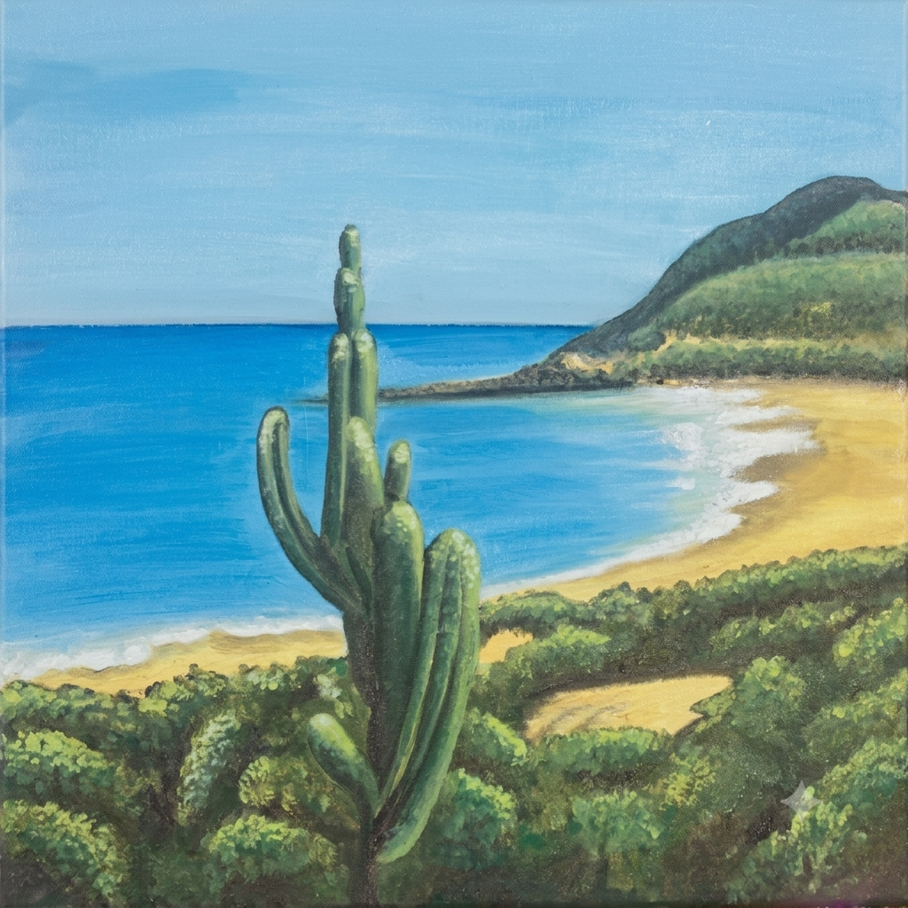 Donde el Desierto Susurra al Mar — Reimpresión Artística | Fine Art Print